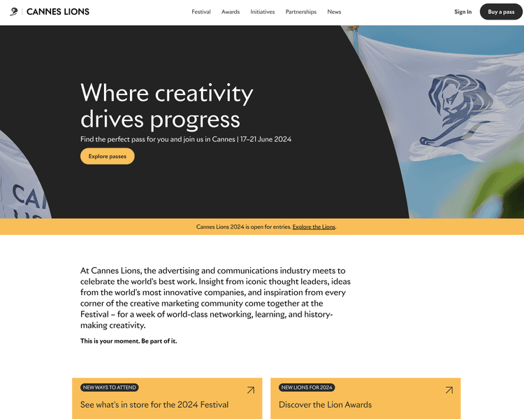 Cannes Lions portfolio image